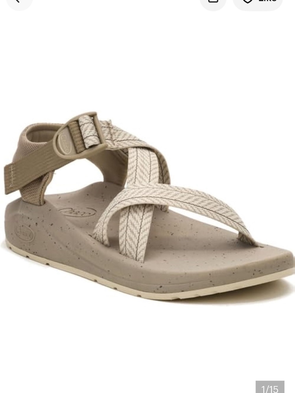 Men’s Chacos Cushz Sandals in dark vanilla, size 12